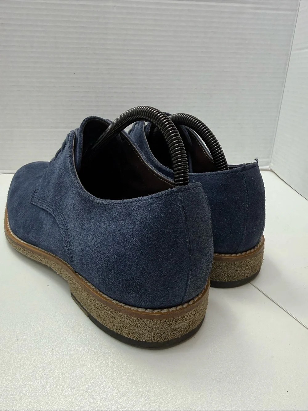Saks Fifth Avenue Men's Blue Suede Derby Shoes size 8.5